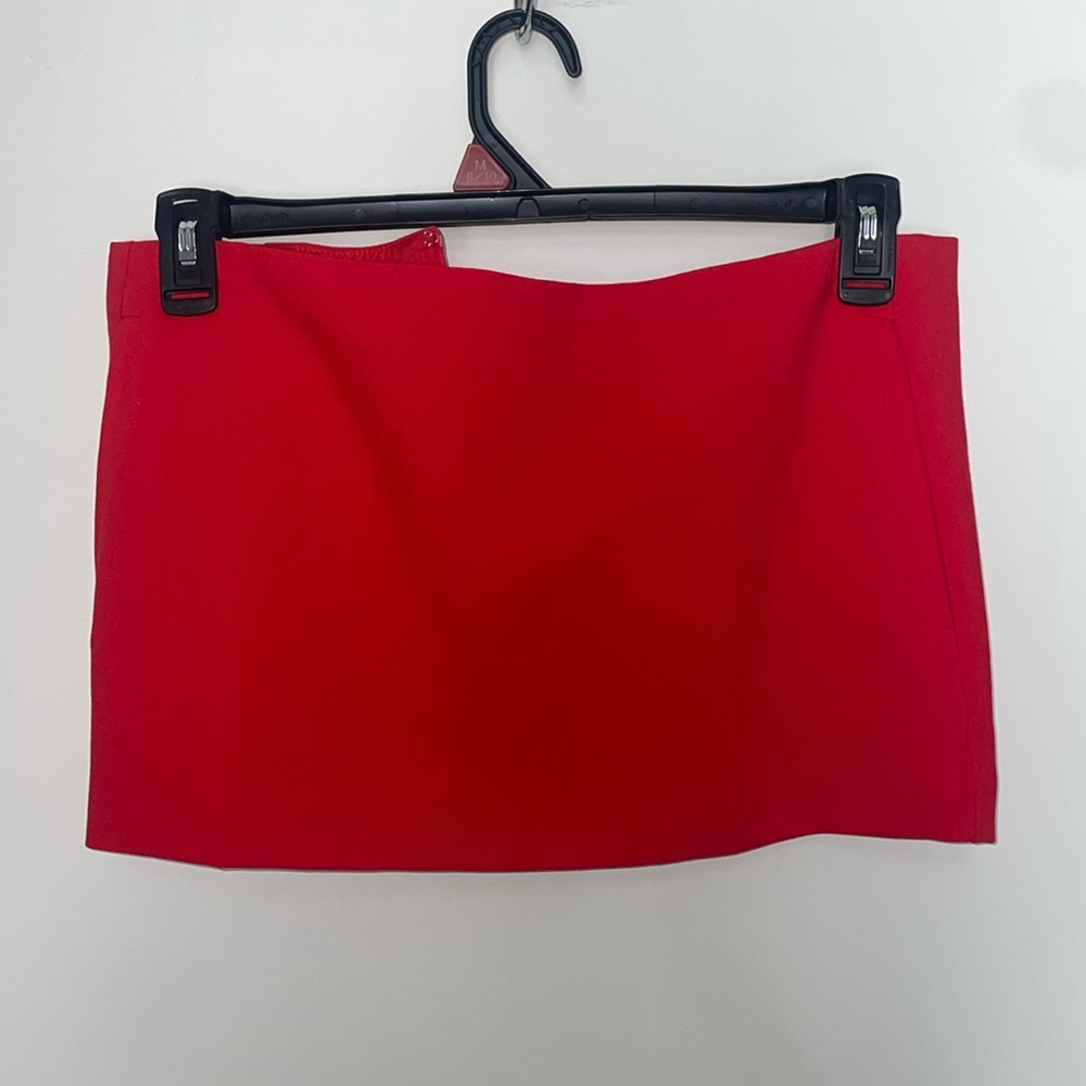 Red mini skirt
